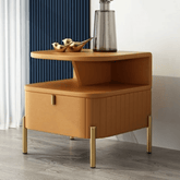 Trueliving Modern Orange Side Console Table With Single Drawer H 34" x W 36" x D 12"